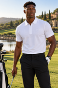 Polo blanc homme L•IAM – Élégance & performance