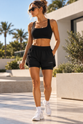 Short de sport femme noir L•IAM – Performance & style